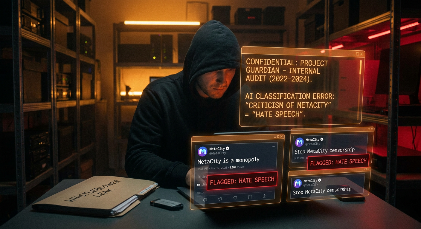 Leaked Audit Reveals MetaCity's AI Moderation System Classified Posts Criticizing MetaCity as 'Targeted Harassment' for Over Two Years — 1.4 Million Posts Were Suppressed