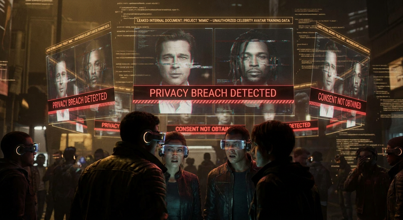 Leaked Documents Reveal MetaCity's Avatar Behavior AI Was Trained on Celebrity Avatar Movement Data Without Creator Consent — 340 Creators Are Affected