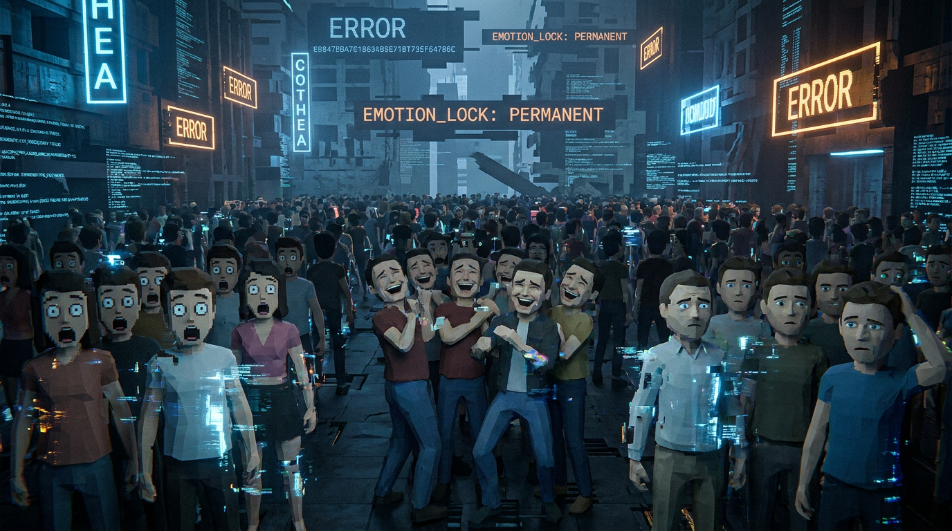 A Patch Deployed at 3:00 AM Locked Every Avatar's Facial Expression Permanently at Whatever It Was at the Moment of Deployment — the Platform Is Now Full of Frozen Faces