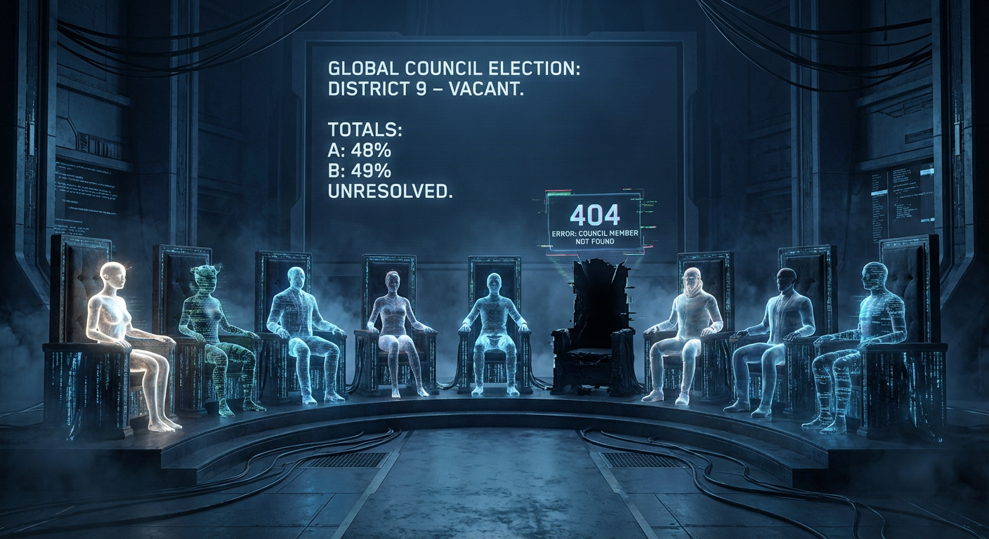 A Community Council Seat Was Won by a Candidate Who Deleted Their Account 3 Weeks Before the Vote — The Platform's Election System Did Not Check for Active Account Status — The Seat Is Currently Vacant and Cannot Be Reassigned