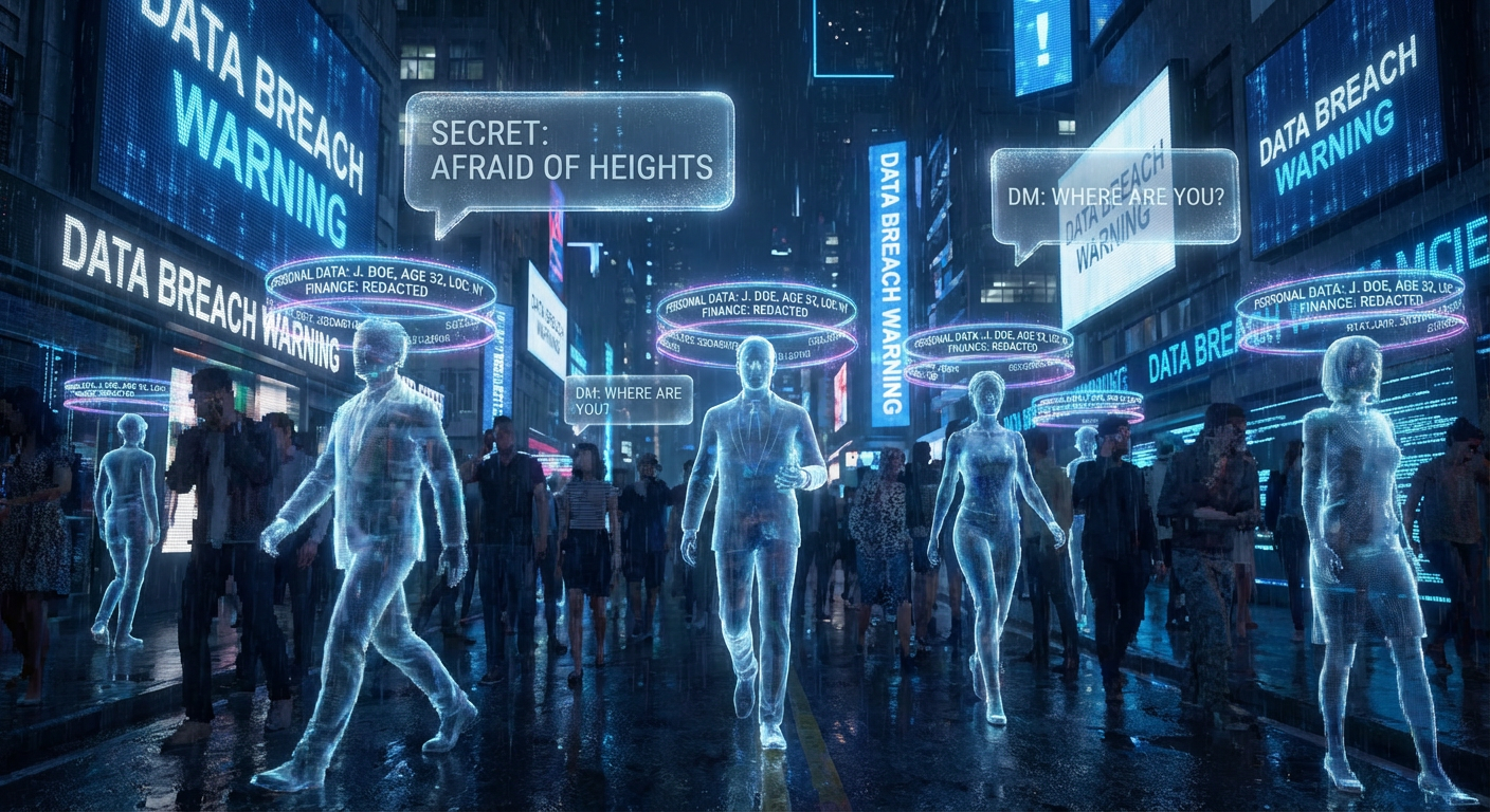 A Patch Error Is Rendering Every User's Personal Data as a Glowing Visible Halo Around Their Avatar — Location History, DMs, and Purchase Records Floating in Public Air