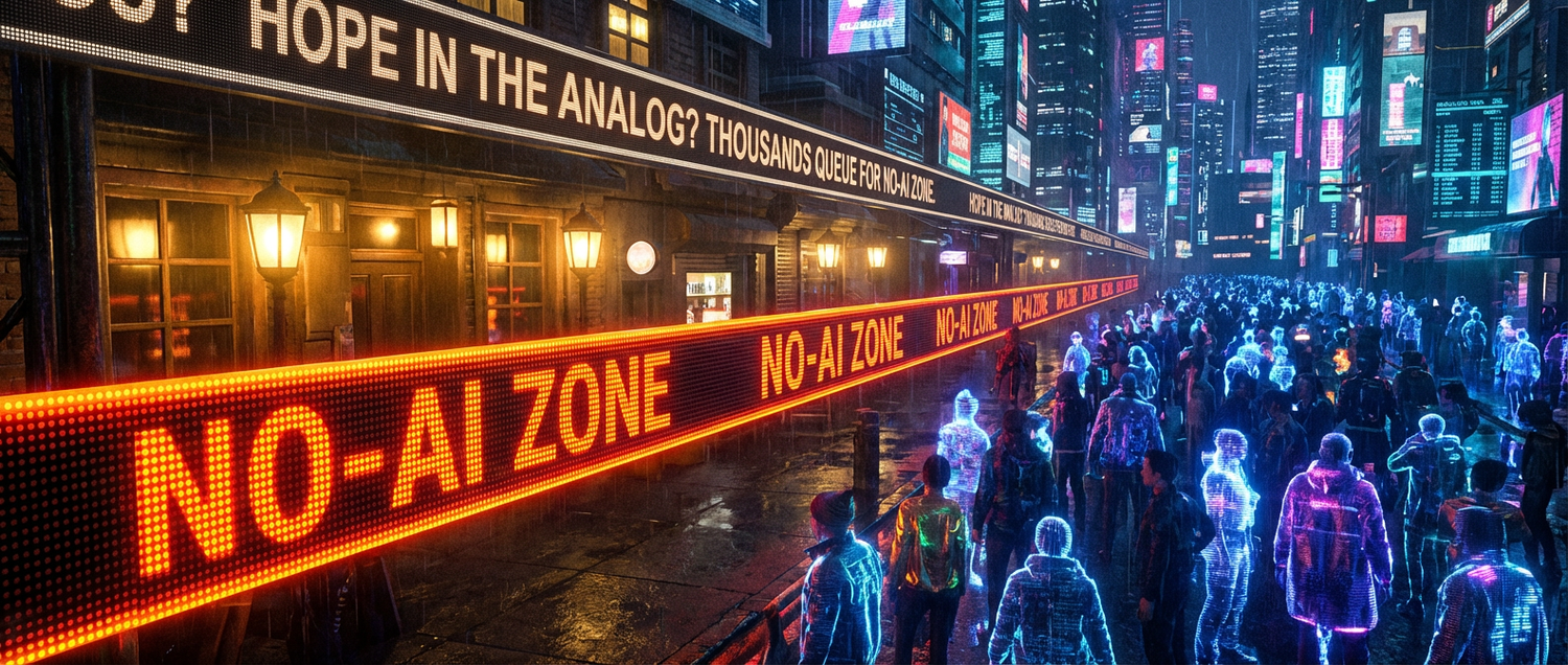 MetaCorp Launches 'DeadZone Districts' — No-AI Zones Where All Algorithms, Synthetic Entities, and AI Companions Are Banned — Waitlist Hits 4 Million in 6 Hours