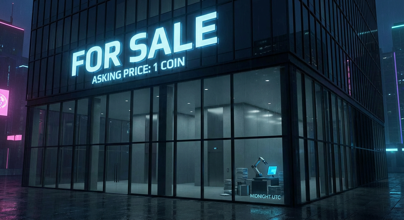 A Property Developer Accidentally Listed Their Own Headquarters Building for Sale at 1 RealCoin — MetaCity's Automated Transaction System Processed the Sale Overnight — They No Longer Own Their Office