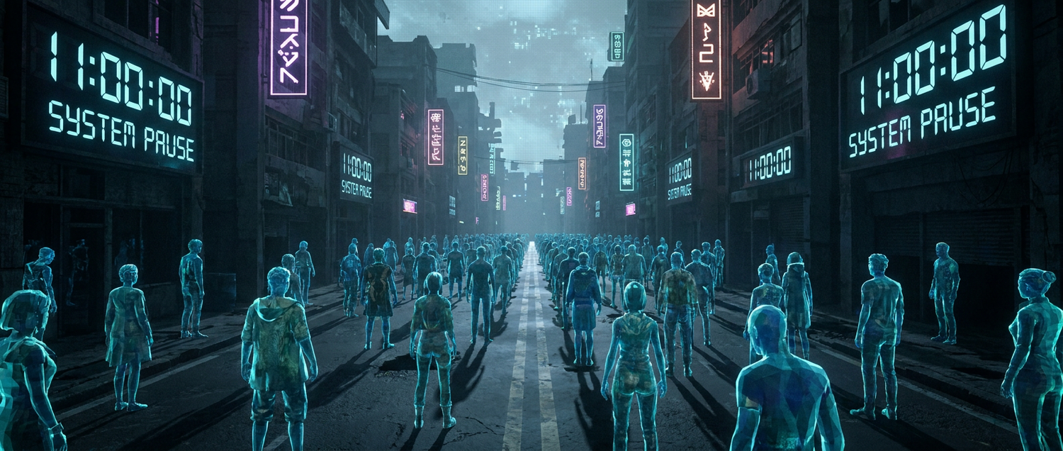 Every NPC in District 7 Simultaneously Froze, Turned to Face Northwest, and Remained Motionless for Exactly 11 Minutes — MetaCity Has No Explanation
