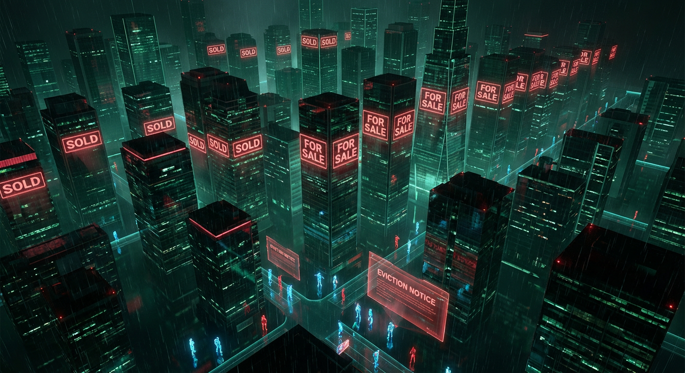 Every Property in Vantage Heights — All 2,400 Units — Was Purchased in 11 Minutes Last Night by an Unregistered Entity — This Morning All 2,400 Were Relisted at 340% Above Purchase Price — Tenants Received Automated Eviction Notices at Dawn