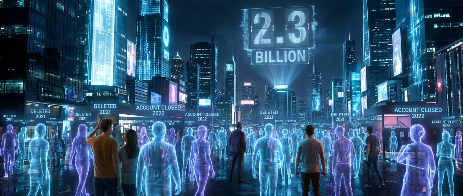 The Annual MetaCity Population Census Returns 2.3 Billion Unique Residents — The Actual Active User Base Is 190 Million — The Other 2.1 Billion Are Ghost Avatars of Deleted Accounts Still Attending Events and Making Purchases