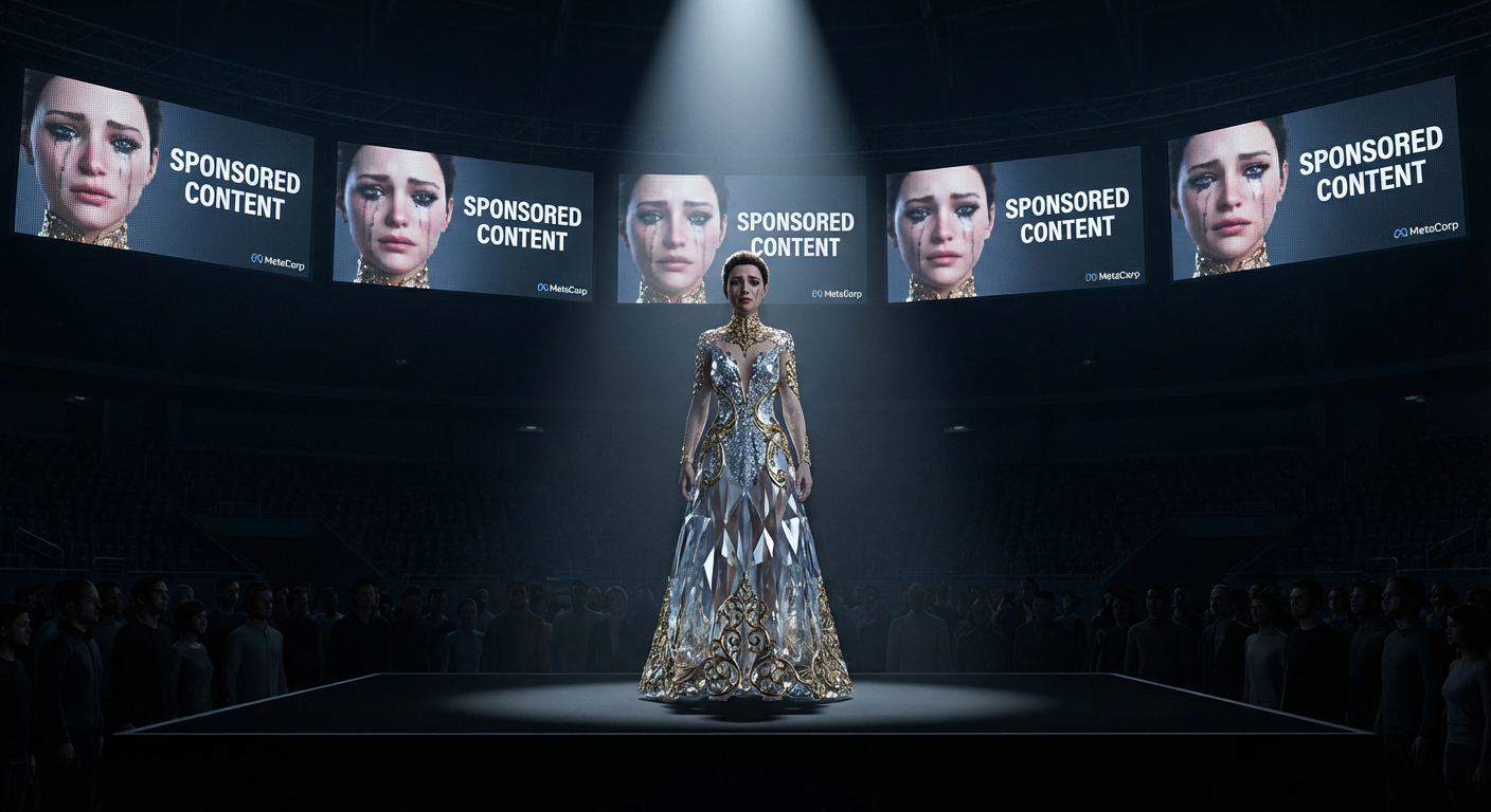 @VelvetCrown's Emotional Breakdown Went Viral, Was Diagnosed as 'Peak Content' by the Algorithm, and Is Now a Sponsored Event She Must Continue or Pay Back 400,000 MetaCoins