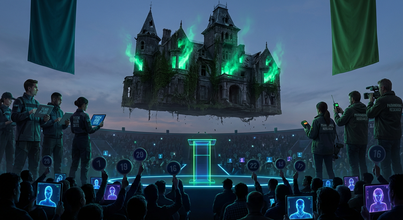 MetaCity's Most Haunted Building Goes to Auction — Ghost Hunters and a Developer Who Wants to Demolish It Are in a Bidding War