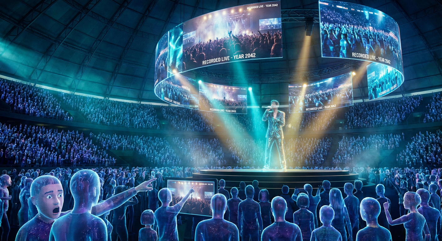 Marble Hex's 90,000-Seat Sold-Out Arena Event Was Revealed Mid-Show to Be Pre-Recorded Footage of a Previous Concert — 16 Audience Members Recognized Themselves in the Crowd and Are Now Demanding Answers About Their Digital Likenesses