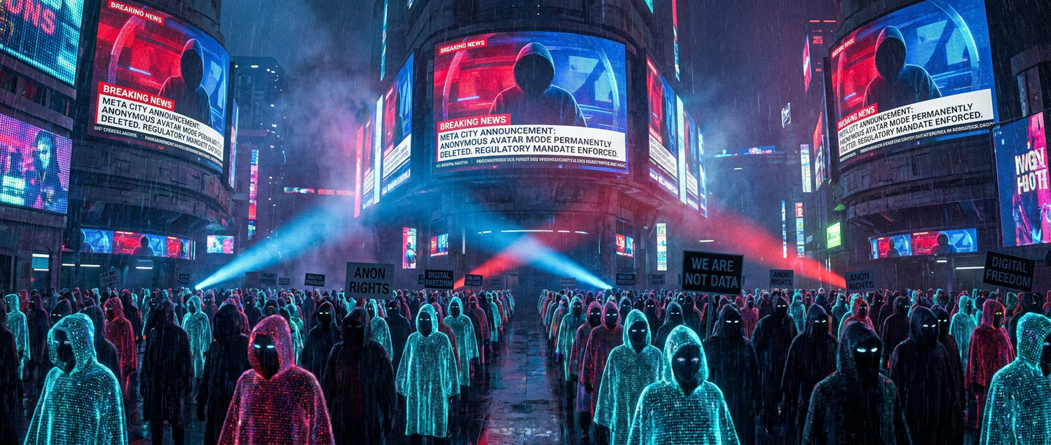 MetaCity Has Permanently Deleted Anonymous Avatar Mode Following a Regulatory Mandate — All 847 Million Accounts Must Display a Persistent Identity