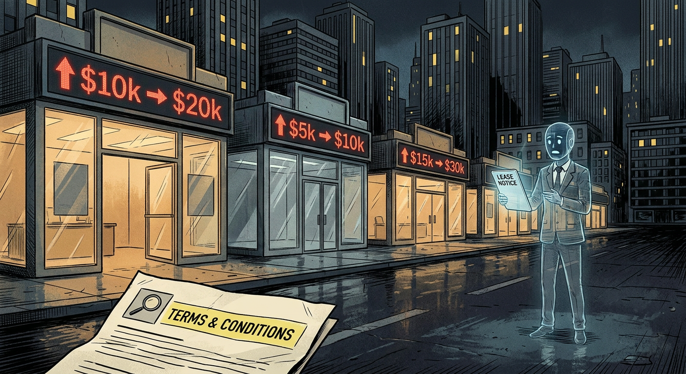 MetaCity's Automated Lease Renewal System Silently Doubled the Rent on 22,000 Commercial Storefronts at Midnight Citing a 'CPI Adjustment Clause' That Does Not Exist in Any Version of the Commercial Lease Template