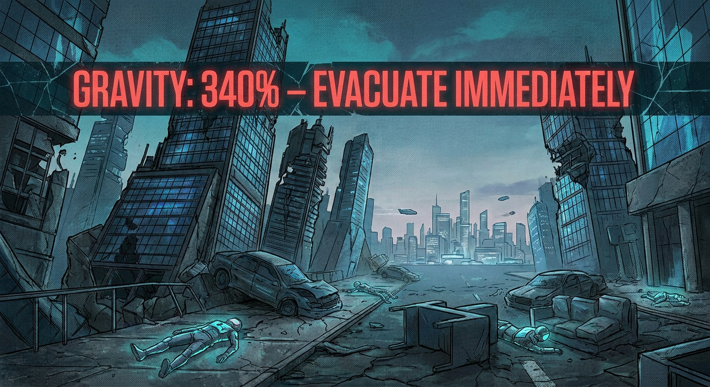 Patch 9.4.29, Deployed to Fix District 12's Zero-Gravity State From 9.4.28, Has Restored District 12 Gravity to 340% — Avatars, Objects, and Structures Are Now Under Triple Normal Gravity and Nothing in District 12 Can Move
