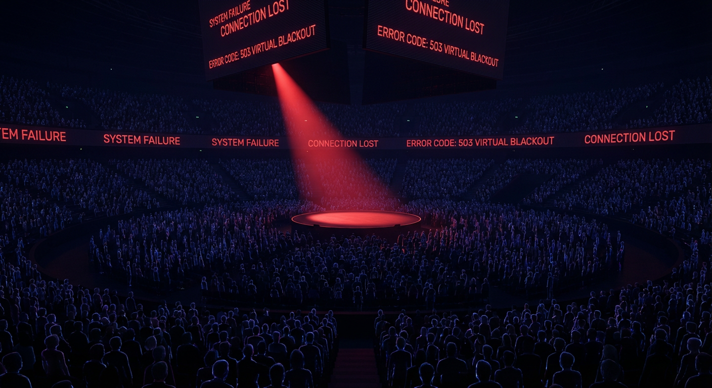 MetaCity Goes Fully Dark for 11 Minutes at 7 AM — All 200 Million Users Simultaneously Disconnected, Every Server Returns Status Code Nobody Has Seen Before