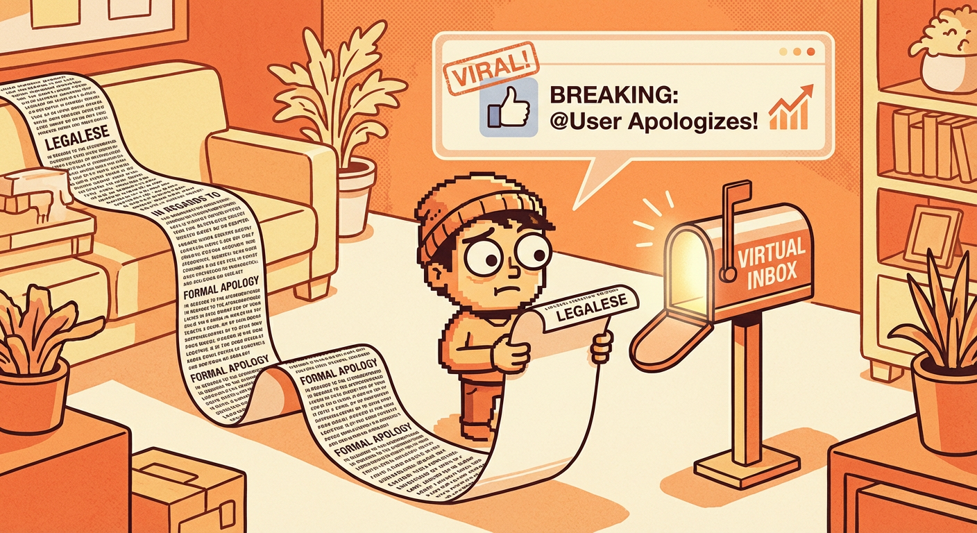 The Platform's Moderation AI Sent a Formal Written Apology to the Wrong Account — The Apology Describes a Specific Ban Error in Precise Detail and Includes a RealCoin Credit — The Recipient Has Never Been Moderated — They Published It Immediately