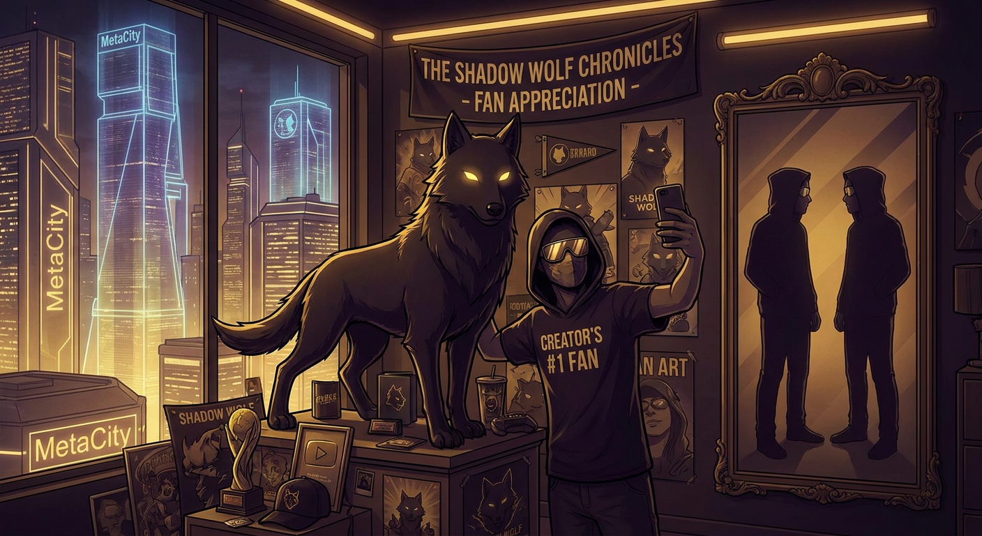 MetaCity's Most Popular Fan Account Dedicated to @NoxVeil Was Operated by @NoxVeil Themselves for 14 Months — The Account Wrote Critical Analysis, Defended the Creator in Disputes, and Awarded Itself a Fan of the Year Trophy