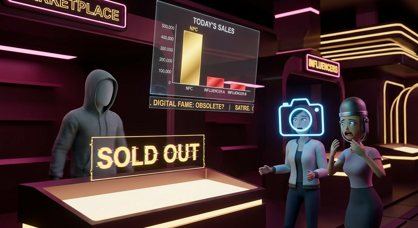 A Background NPC With No Name, No Content History, and No Profile Picture Outsold Every MetaCity Influencer's Merch Drop This Quarter Combined