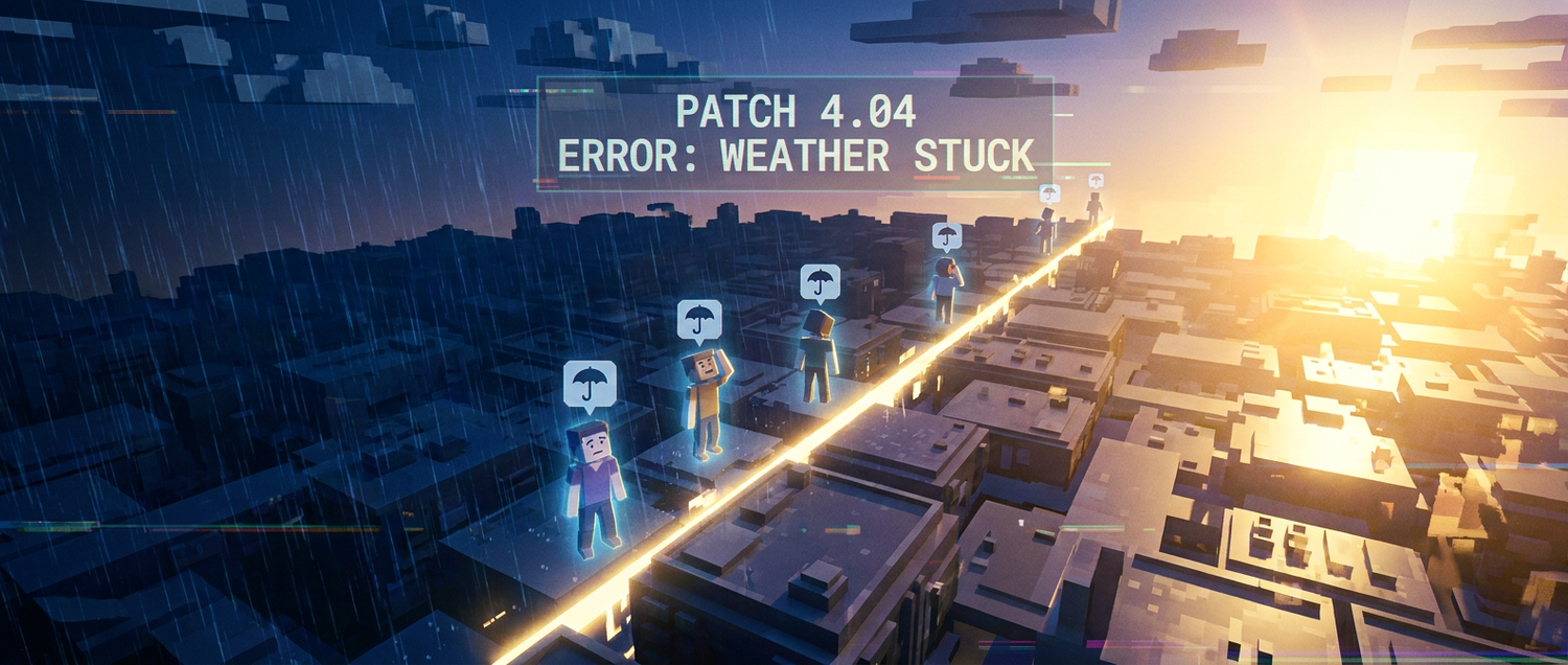 Patch 9.4.10 Froze the Weather System — Half the Platform Is Locked in Permanent Rain, the Other Half in Permanent Blazing Sun, With a Hard Visible Boundary Between Them