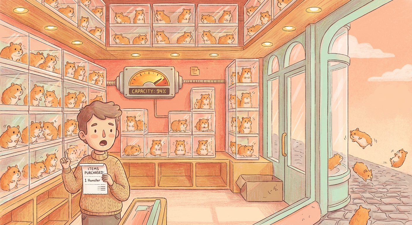 PawVault's Overnight Maintenance Created 10,000 Copies of Every Pet Purchased in the Last 72 Hours — One User Who Bought a Single Hamster Now Has 10,000 Hamsters — Platform Storage Is at 94% — PawVault Calls It 'An Abundance of Love'