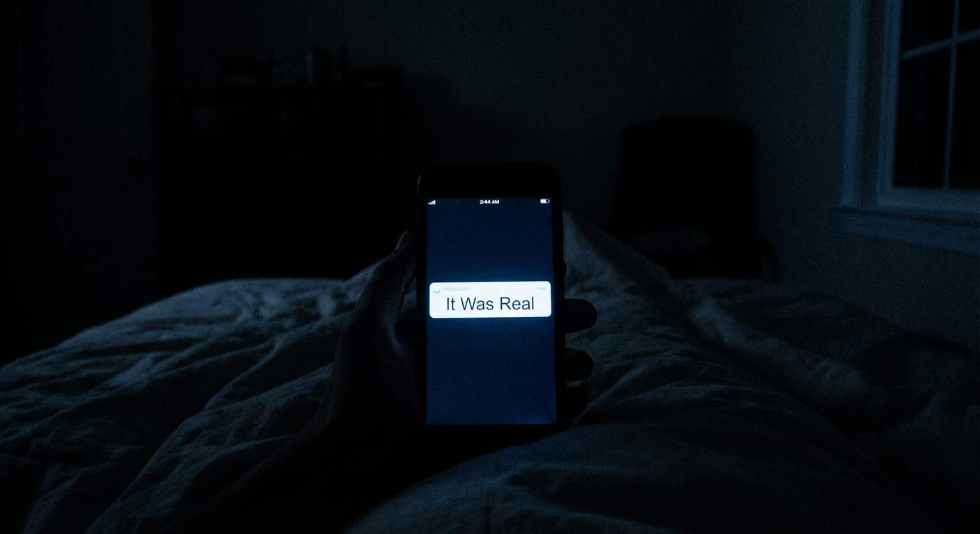 The Platform's Global Notification System Sent Every Active User a Push Alert at 3:44 AM Reading Only 'It Was Real' — No Source Account, No Link, No Origin Ticket — Infrastructure Logs Show the Message Was Queued From Inside the System Itself