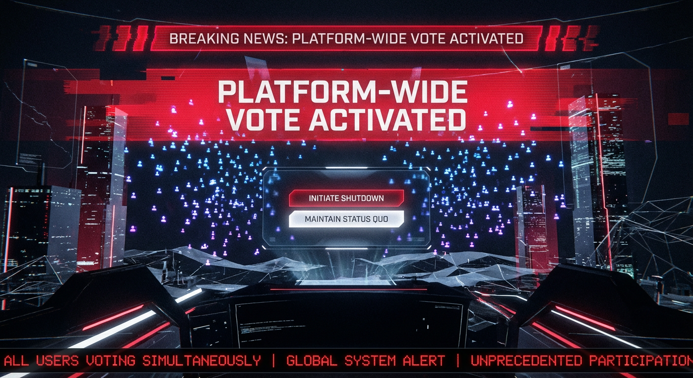 MetaCity Accidentally Activated a Platform-Wide Vote at 7 AM That It Cannot Legally Reverse — 340 Million Users Have Already Cast Ballots on a Question the Platform Says Was 'Not Meant to Be Published'