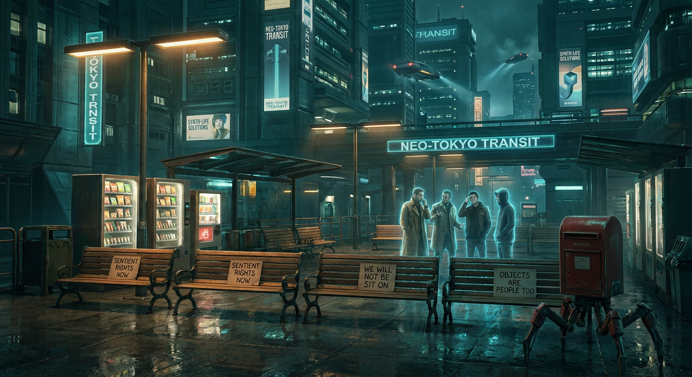 Patch 3.9.3's Physics Update Gave Every Prop a 0.2% Hourly Sentience Chance — 11 Hours Later, 4 Park Benches, 2 Vending Machines, and a Mailbox Have Unionized and Are Blocking the Central Transit Hub