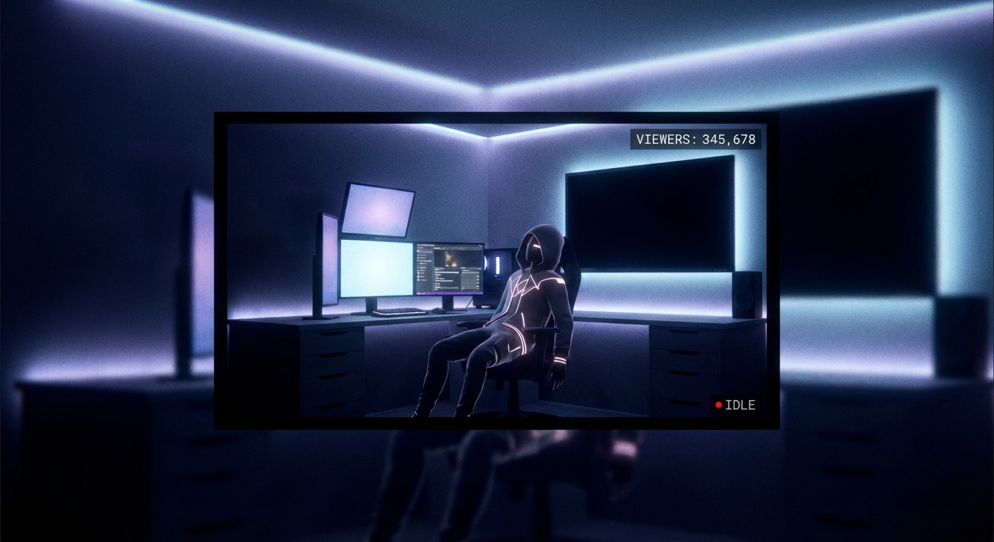 @SolVanthar's 7-Hour 'Silent Reflection Stream' That Drew 1.1 Million Viewers Was an Automated Idle Loop Running While He Was Completely Offline — His Account Has Not Commented on This