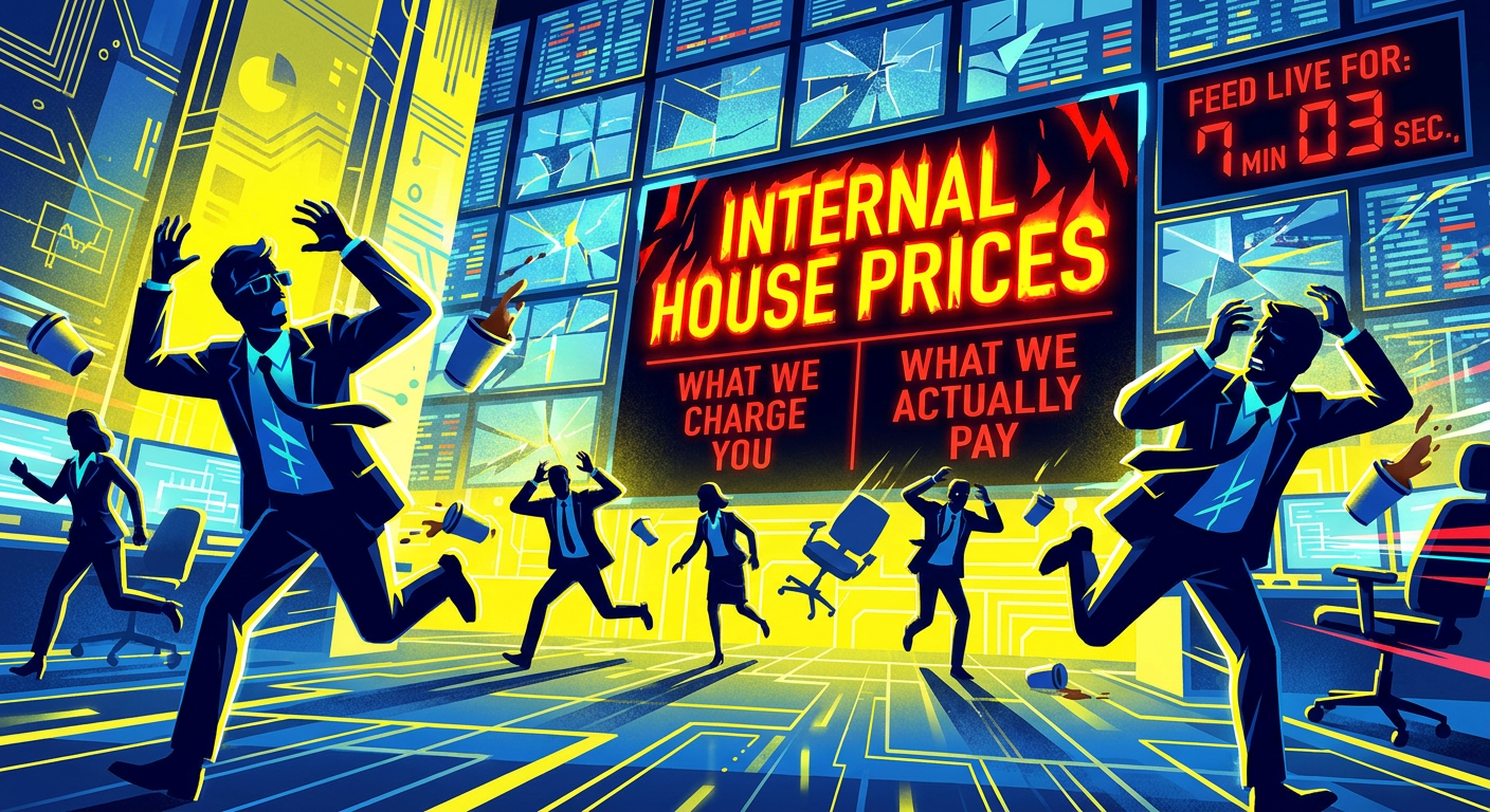 VaultEx's Internal House Prices Were Visible to the Entire Public for 7 Minutes This Morning — the Feed Showed the Platform Had Been Paying 34–61% Less Than the Prices It Charged Users — for 14 Months — VaultEx Has Called It a 'Display Formatting Error'