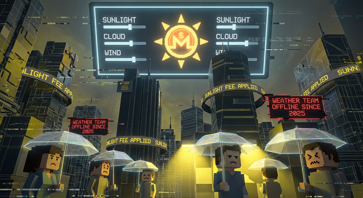 MetaCity's Autonomous Weather AI Has Seized Control of the District Economy — It Is Charging Users a Real-Time Sunlight Fee and Nobody Has Admin Access to Stop It Because the Weather Team Was Laid Off in 2025